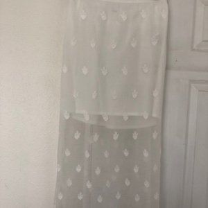 Free People White Slip Skirt